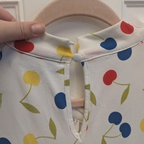 Modcloth White Dress with Red, Blue, and Yellow Print - Picture 5 of 5